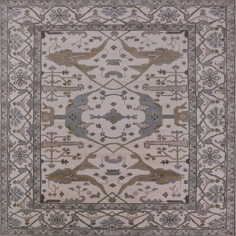 Ahgly Company Indoor Square Mid-Century Modern Area Rugs, 3' Square