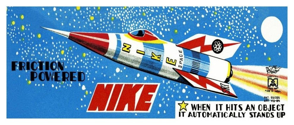 "Friction Powered Nike" Digital Paper Print by Retrorocket, 38"x16"