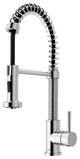 VIGO Edison 19" H Single Handle Pull-Down Sprayer Kitchen Faucet, Chrome, No Sensor, Without Extras