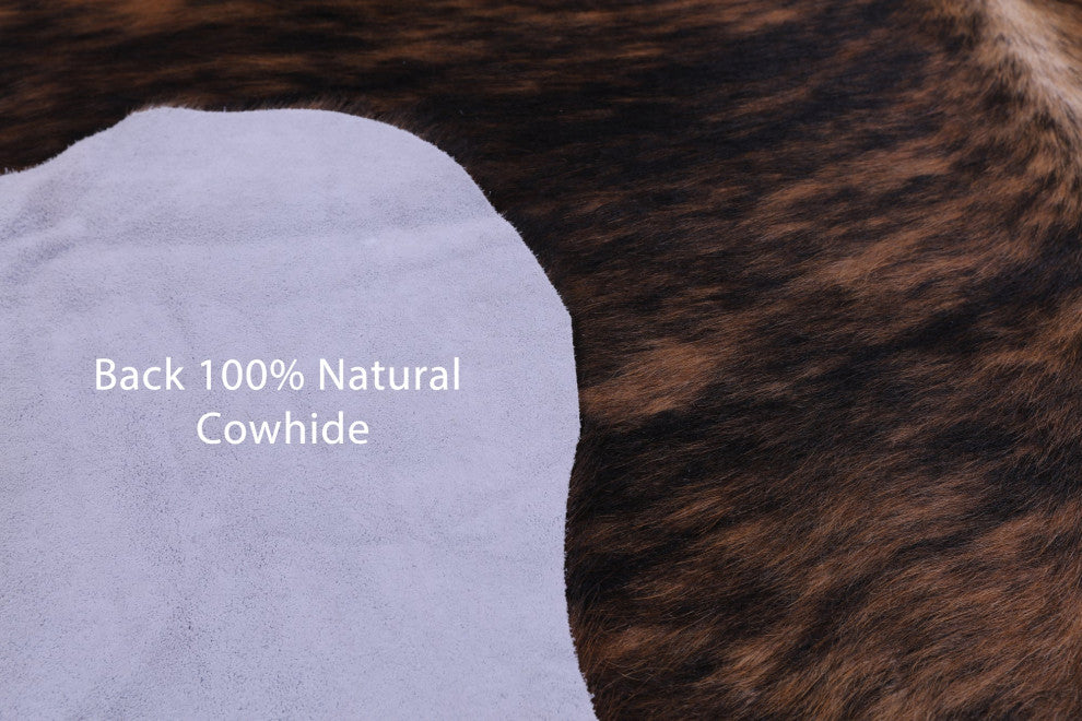 6' 3" X 5' 9" Brindle Natural Cowhide Rug C1786
