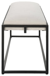 Uttermost Paradox Iron and Fabric Bench