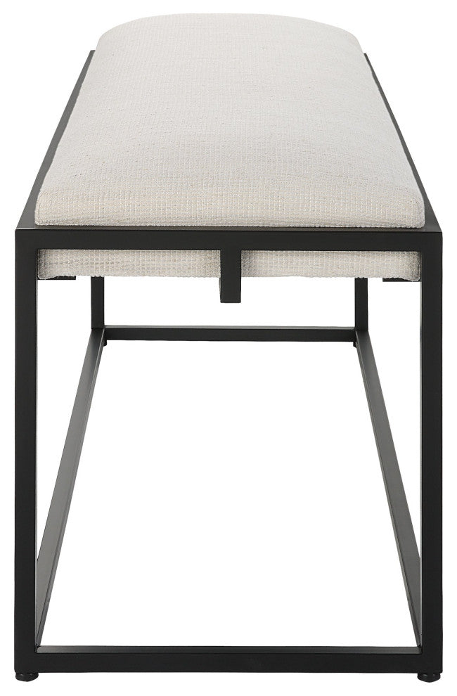 Uttermost Paradox Iron and Fabric Bench
