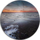 Beautiful Sunset On Chudskoy Lake, Seascape Disc Metal Wall Art, 11"