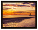 Cape Henlopen at Sunset Coastal Landscape Framed Photo Paper Wall Art Prints, Black, 11" X 14"