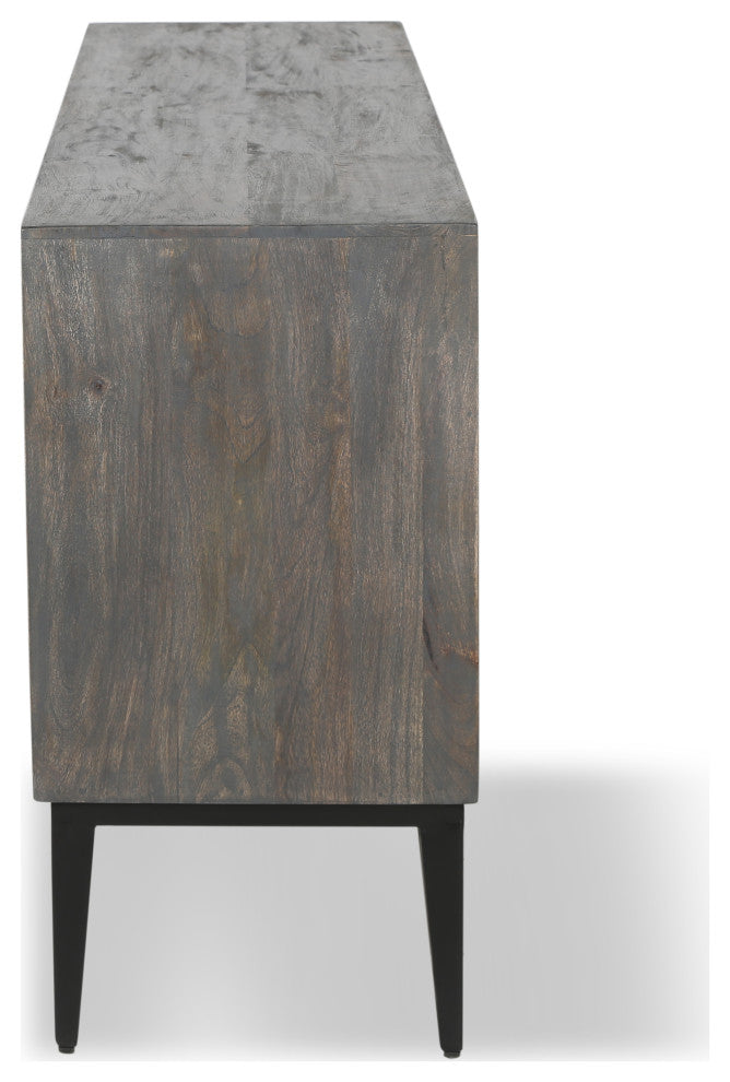 Palm Desert Modern Bone Inlay Sideboard, Vintage Gray