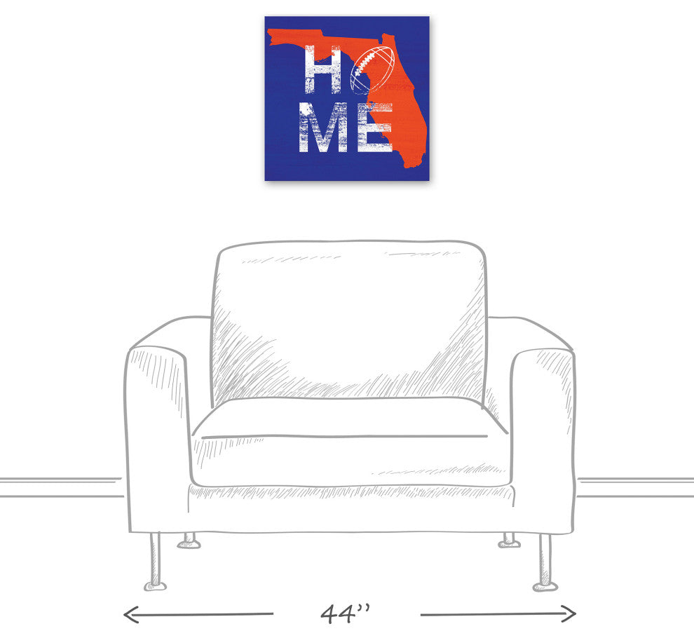 Florida Football State Pride 16x16 Canvas Wall Art