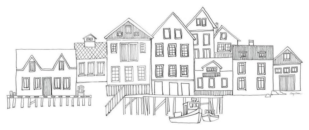 "Nordic Village II" Digital Paper Print by Avery Tillmon, 26"x22"