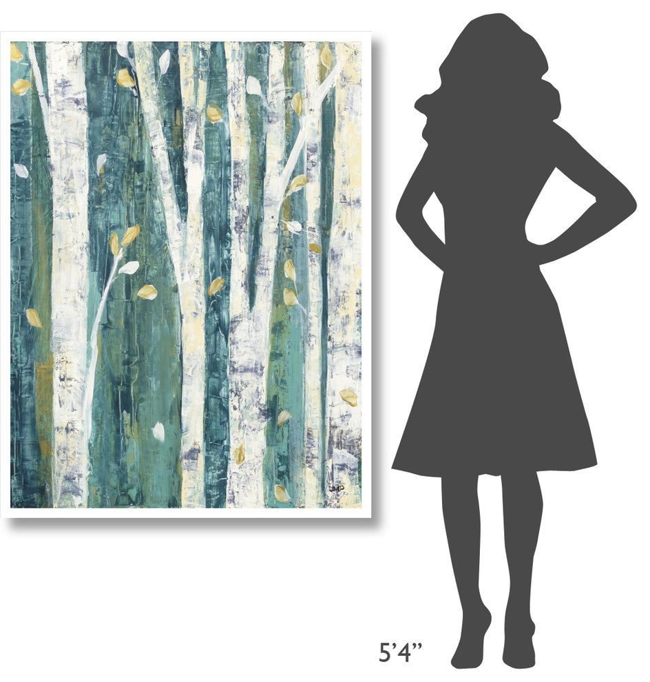 "Birches in Spring III" Digital Paper Print by Julia Purinton, 38"x50"