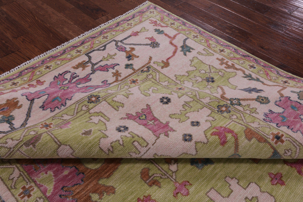 8' 2" X 10' 3" Handmade Turkish Oushak Wool Rug - Q15845