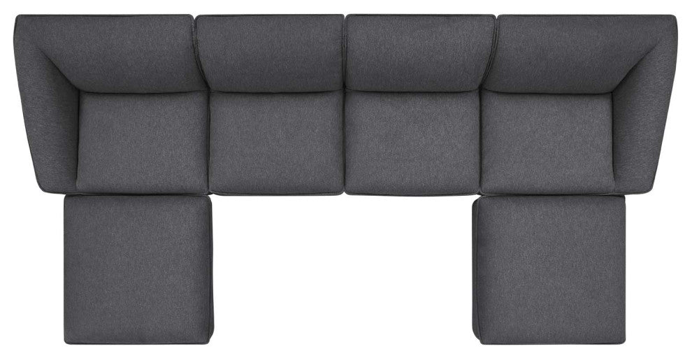 Comprise 6-Piece Living Room Set Charcoal