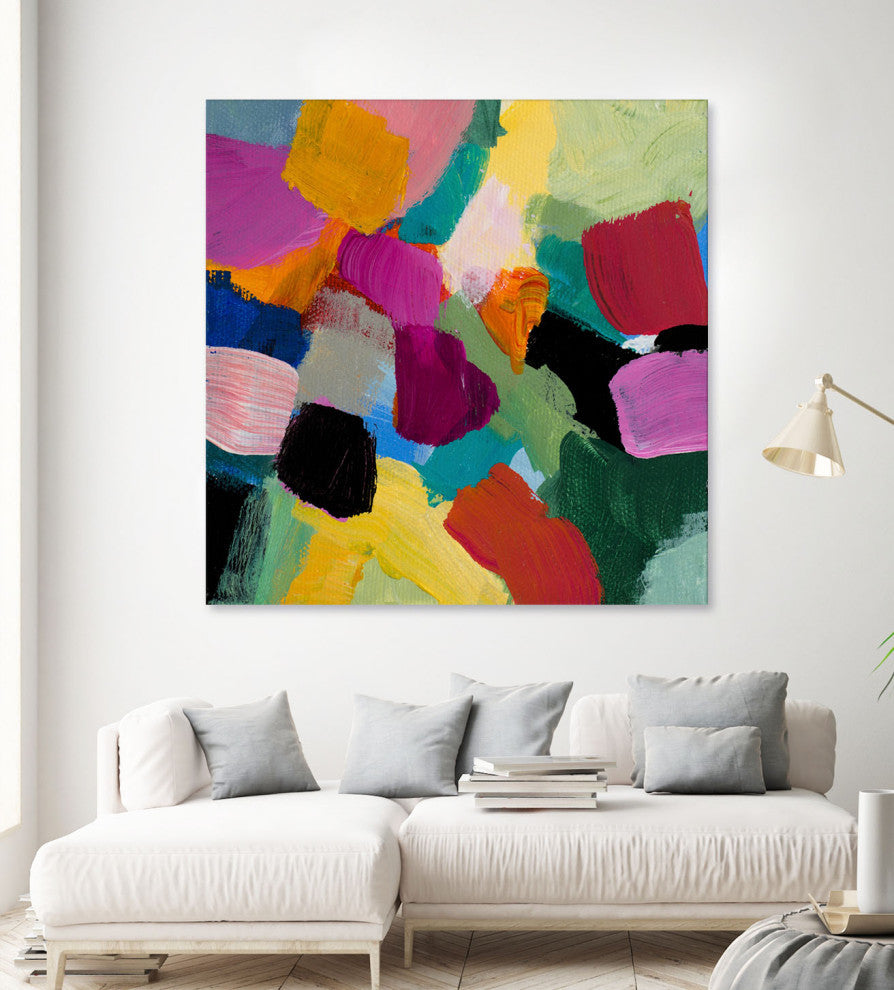 Spring Confetti I - 72 x 72 by Lanie Loreth