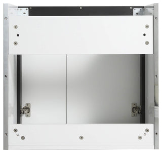 Oakville Wall Mount Bathroom Vanity, White Matte, 24", Chrome Hardware