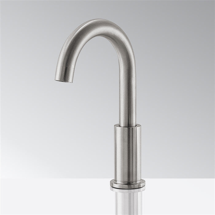 BathSelect Deck Mount Commercial Automatic Sensor Faucet Nickel