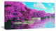 Beautiful Row of Cherry Blossoms, Landscape Canvas Art Print, 32"x16"