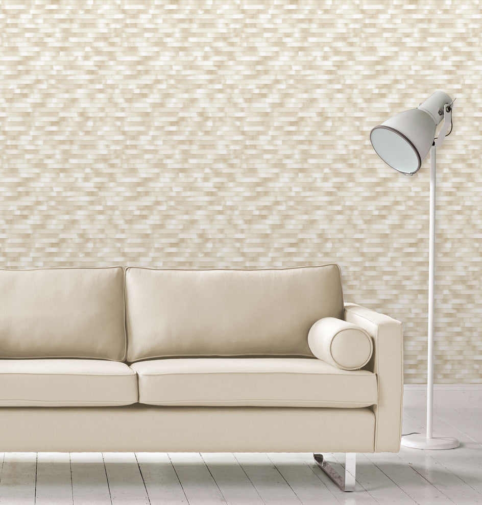 Kalmar Beige Hazy Stripe Wallpaper Bolt
