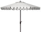 Safavieh Elegant Valance 9' Auto Tilt Umbrella, White/Navy