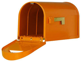 Mid Modern Dylan Curbside Mailbox, Orange