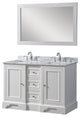48" Kingswood Double Bath Vanity, White and Mirror