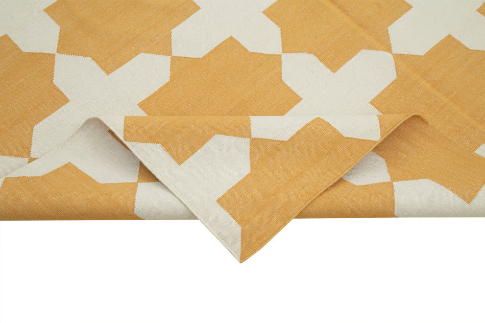 Rug N Carpet - Handmade Wool 6' 2'' x 8' 11'' Flatweave Dhurrie Kilim Rug