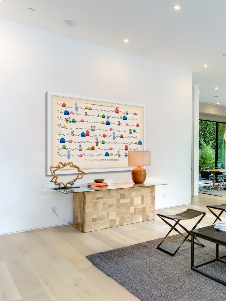 Marmont Hill, "Tiny House Pulse" by Nikki Galapon Framed Painting Print, 30x20