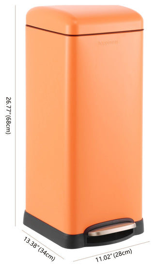 Betty Retro 8-Gallon Step-Open Trash Can, Carrot Cake