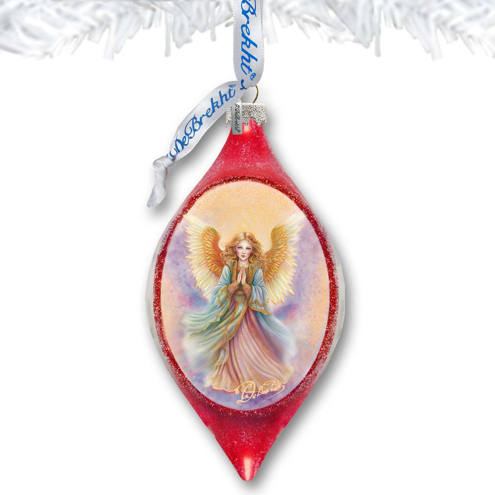 Angel Drop Glass Ornament Nativity Holiday Decor