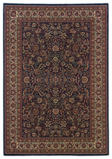 Aiden Traditional Vintage Inspired Blue/Red Rug, 8' Square