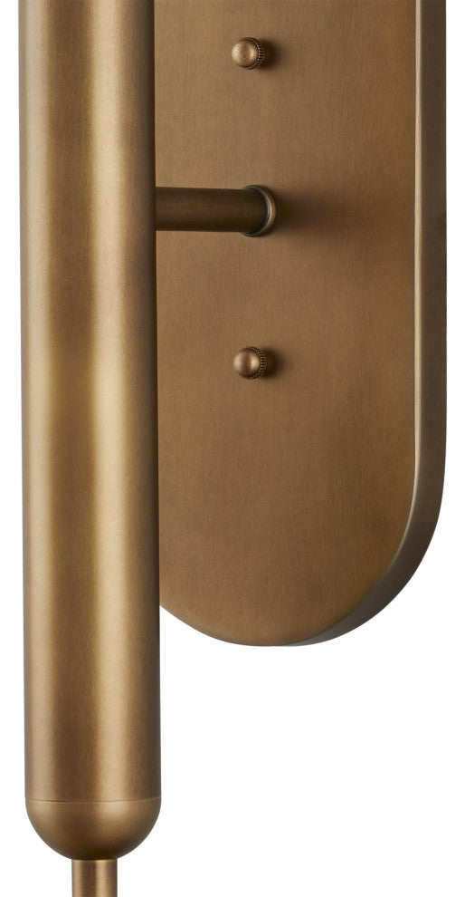 Barbican Double-Light Brass Wall Sconce