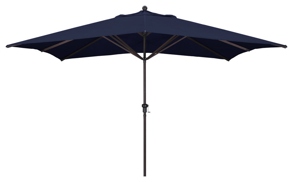 11'x8' Rectangular Aluminum Umbrella Bronze, Navy