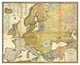 "Ethnographische Karte von Europa, 1847" Print by Heinrich Berghaus, 18"x15"