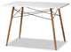 Wayne Modern and Contemporary White and Walnut Finished Metal 5-Piece Dining Set