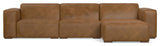 Rex Right-Facing Modular Sectional Sofa in Genuine Leather