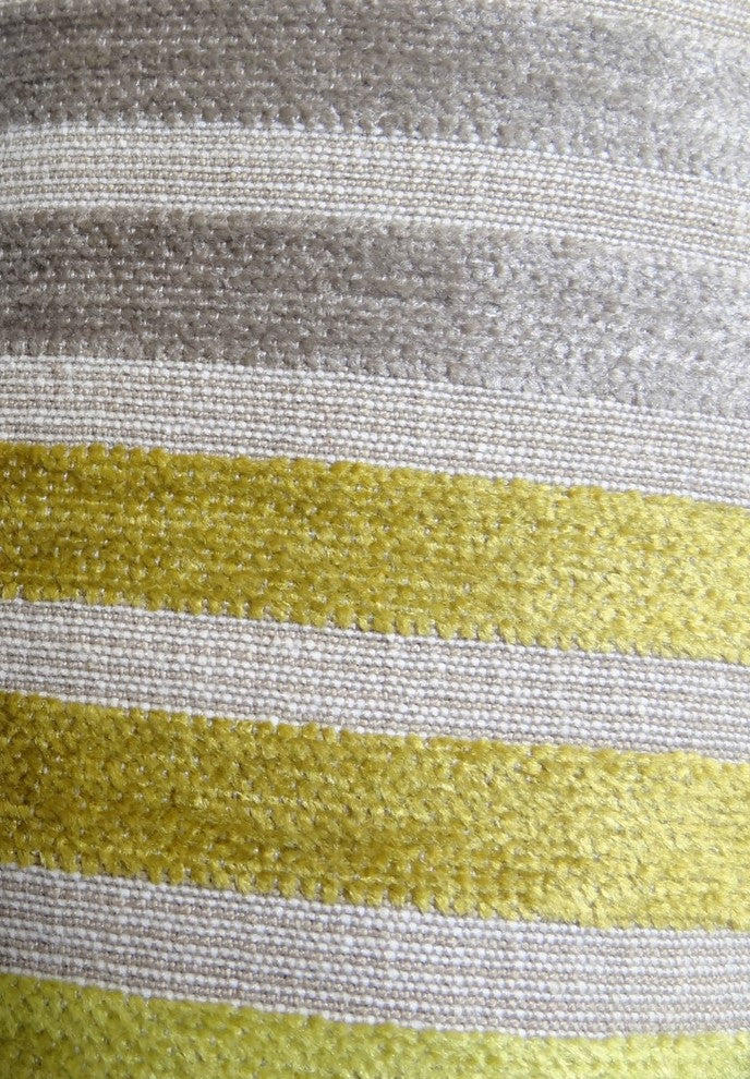Kaleva Lime and Gray Handmade Luxury Pillow, 16"x16"