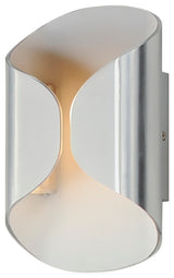 ET2 E30151 Folio 10" Tall LED Outdoor Wall Sconce - Satin Aluminum / White