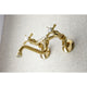 Kingston Brass KS116PB Two Handle Wall Mount Bathroom Faucet, Polished Brass
