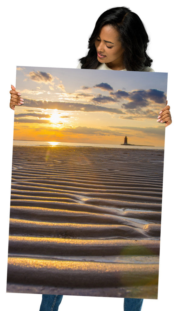 Sandbars Landscape Photograph, Beach Unframed Wall Art Print, 24" X 36"