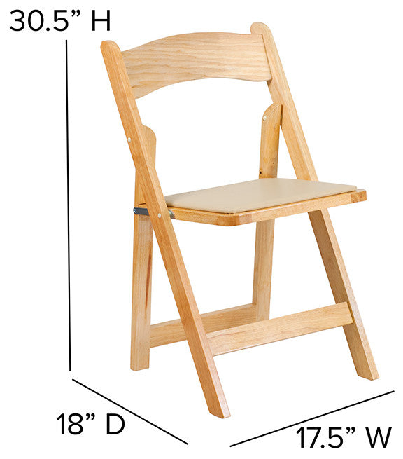 Natural Wood Folding Chair