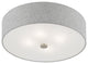 Dakota 4 Light Brushed Nickel With Shiny White Accents Semi-Flush
