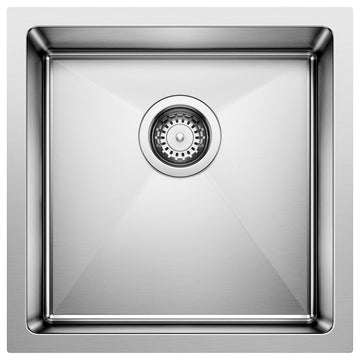 Blanco 443144 Quatrus 17" Undermount Single Basin Stainless Steel - Refined