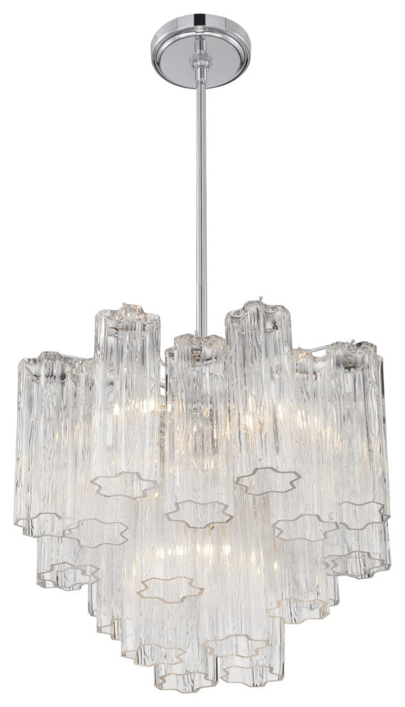 Crystorama Lighting Group ADD-300-CL Addis 4 Light 18"W Waterfall - Aged Brass