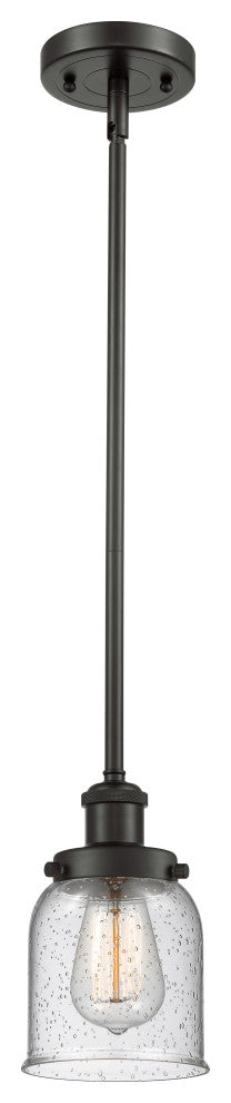 Small Bell 1-Light Pendant, Oil Rubbed Bronze, Seedy