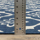 Madelina Lattice Navy and Ivory Indoor or Outdoor Area Rug, 7''10" Round