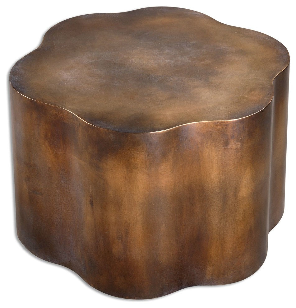 Uttermost Sameya Oxidized Copper Accent Table