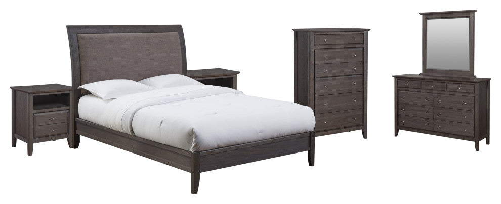 Modus City II 6 Piece Cal King Bedroom Set With Chest, Dolphin