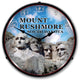1404502 Mount Rushmore Clock