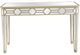 Gold Trimmed Mirrored Console Table