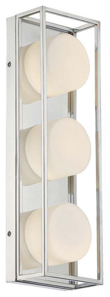 3-Light LED Vanity, Chrome