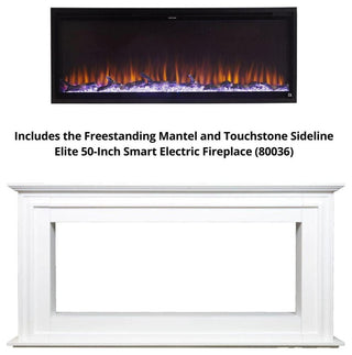 Touchstone Sideline Elite 50" Electric Fireplace With White Mantel