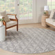 Nourison Aloha 7'10" Round Grey Tropical Area Rug