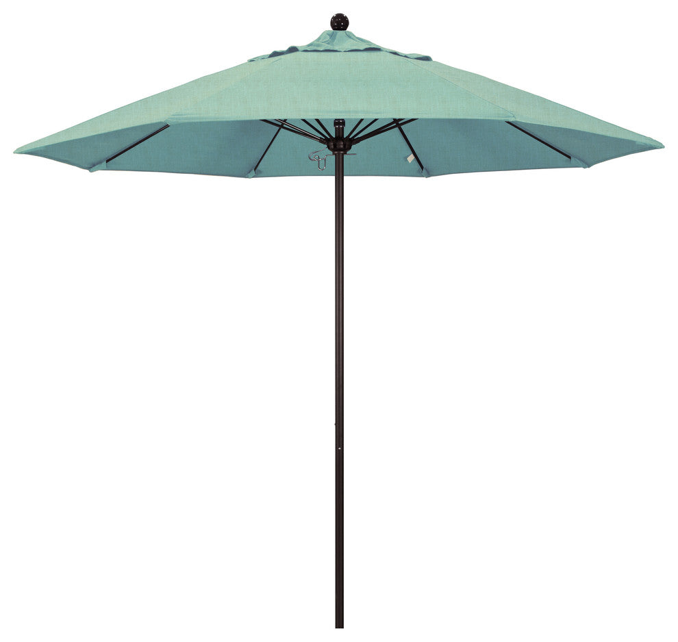 9' Fiberglass Umbrella Pulley Open Bronze, Sunbrella, Spa